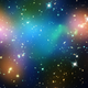 Illustration for article titled These colliding galaxy clusters challenge everything we know about dark matter